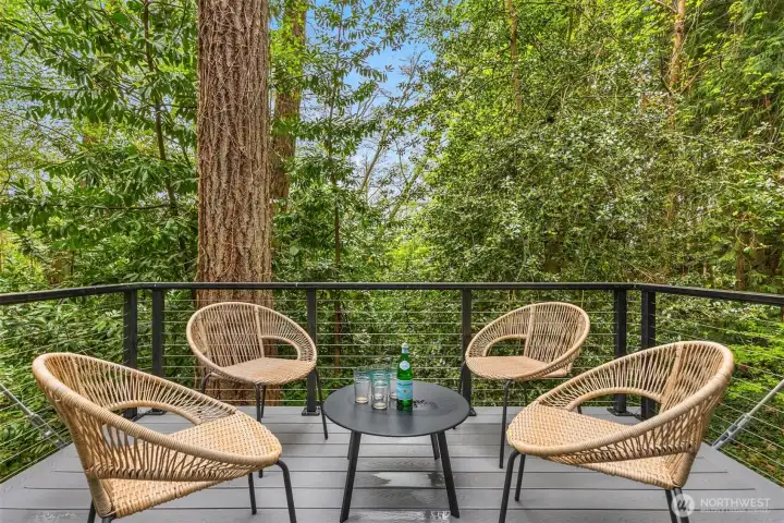 Great deck off the living area.. perfect for grilling or entertaining...
