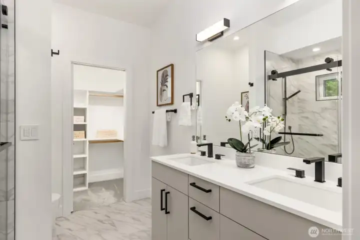 Spacious with walk-in closets
