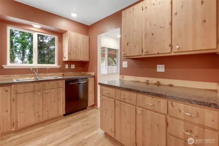 Lovely pine wood cabinets