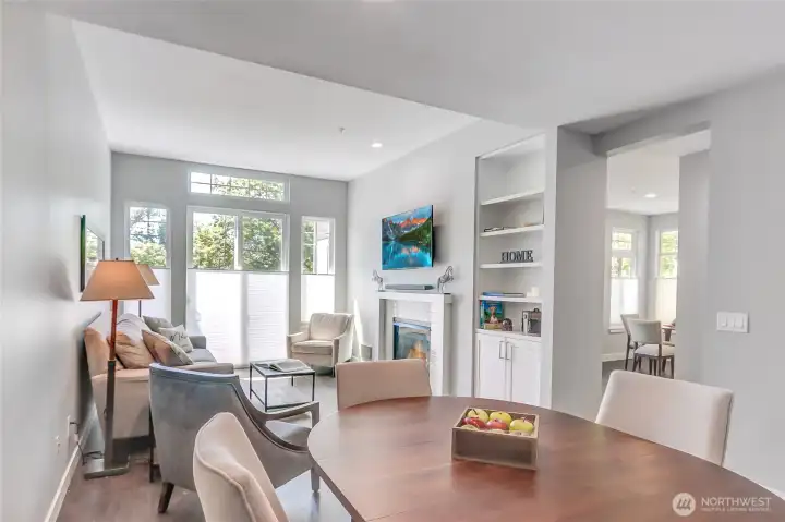 Comfortable for living or entertaining with tv and sound system