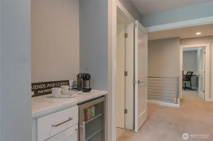 French door access to hall