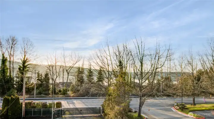 View of Lake Sammamish peek through in the Fall and Winter