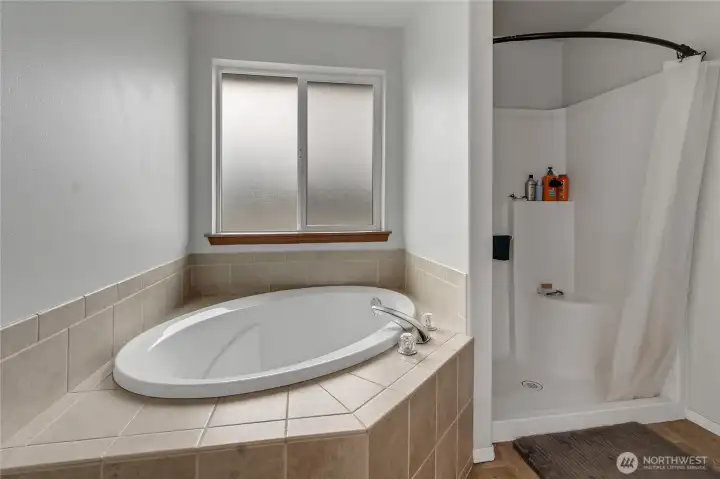 Primary Bath with Deep Soaking Tub