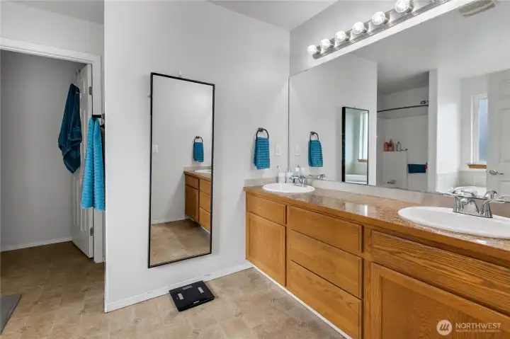 Primary Bath with Double Sinks