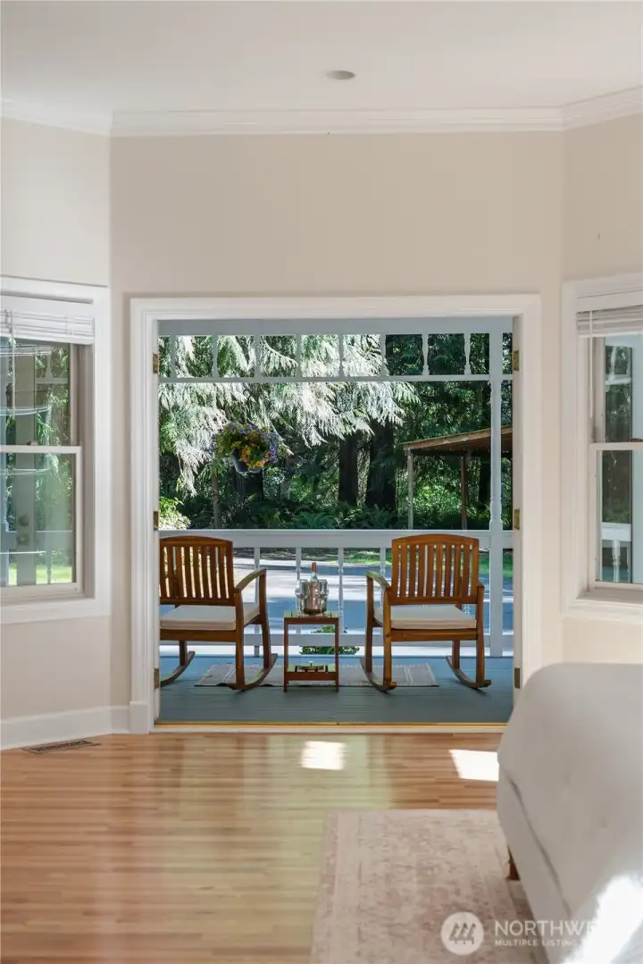 Sitting area off primary suite - perfect for morning coffee or an evening glass of wine.