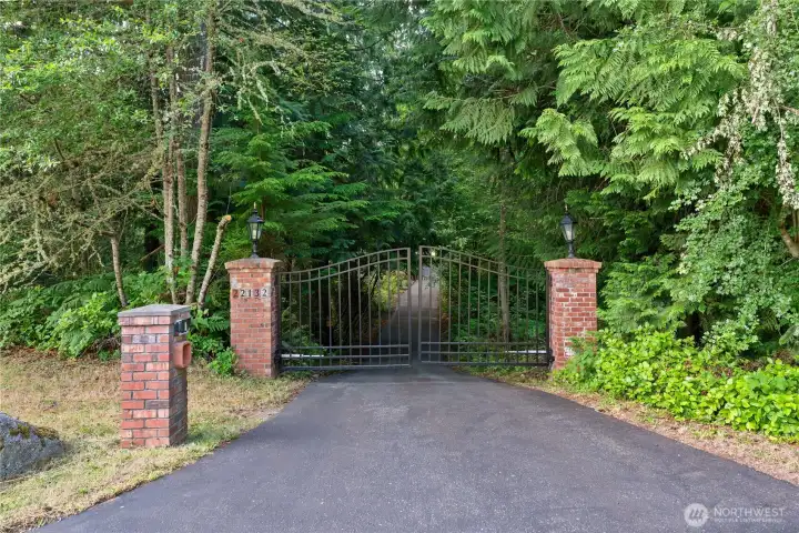 Private, gated, entrance.