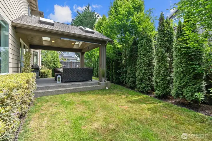 Low maintenance garden with sprinkler system throughout. Low maintenance garden with sprinkler system throughout.