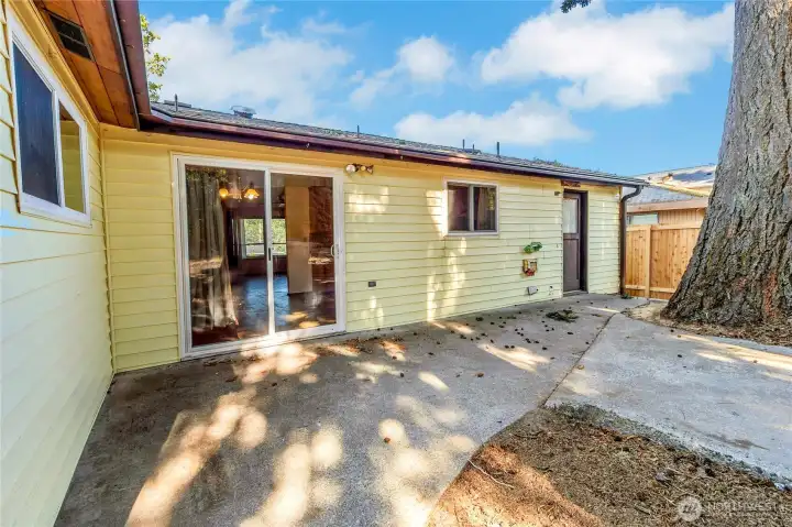 back view of home and patio