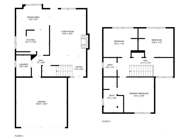 floor plan with estimated room measurements (buyer to verify)