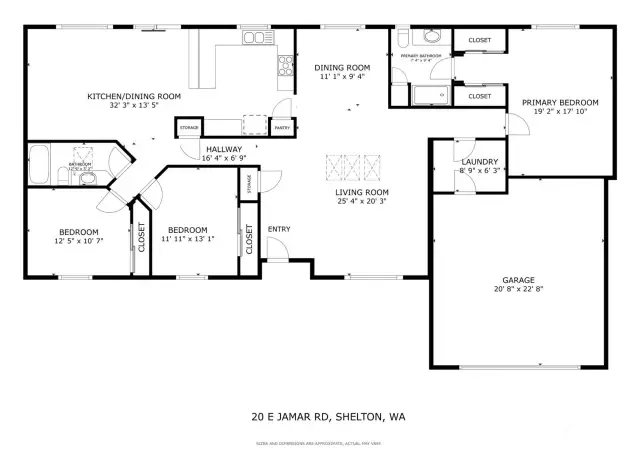 Detailed floor plan of the home.