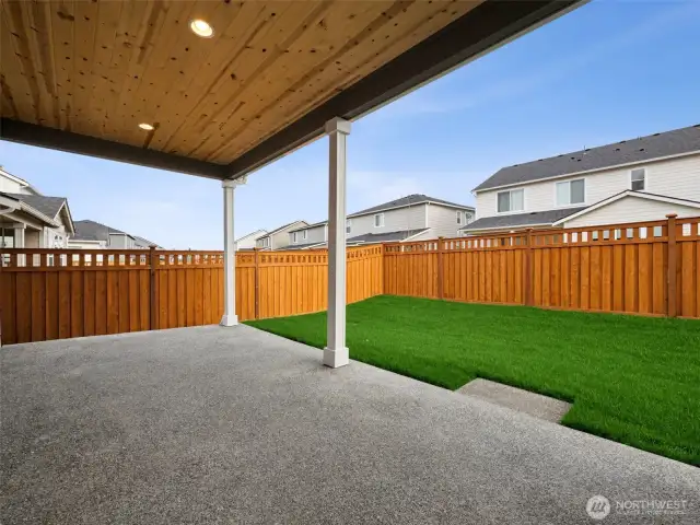 Covered back patio