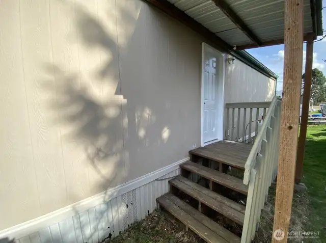 Rear entrance porch