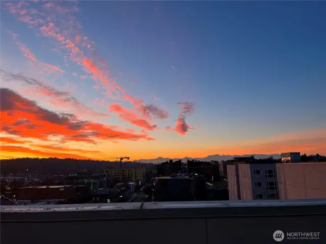 Sunset from Rooftop Deck