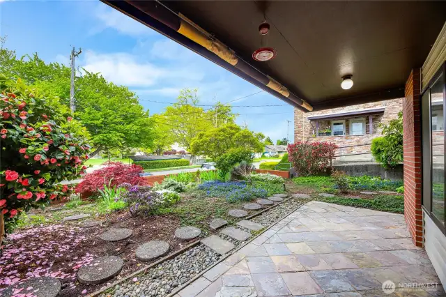 Private patio overlooking the park