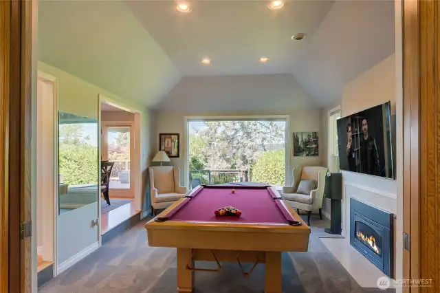 Formal living easily becomes the game room