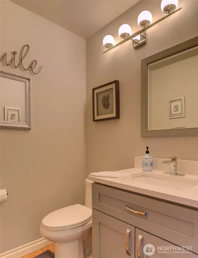 Recently updated guest powder room
