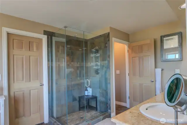Full glass shower