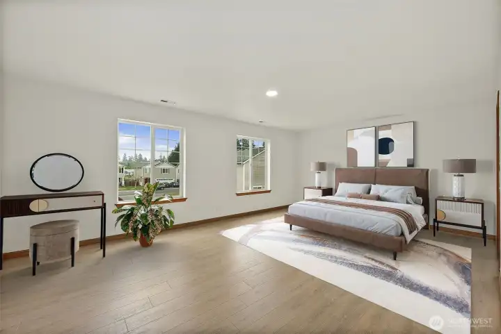 Large primary suite (Virtually Staged)
