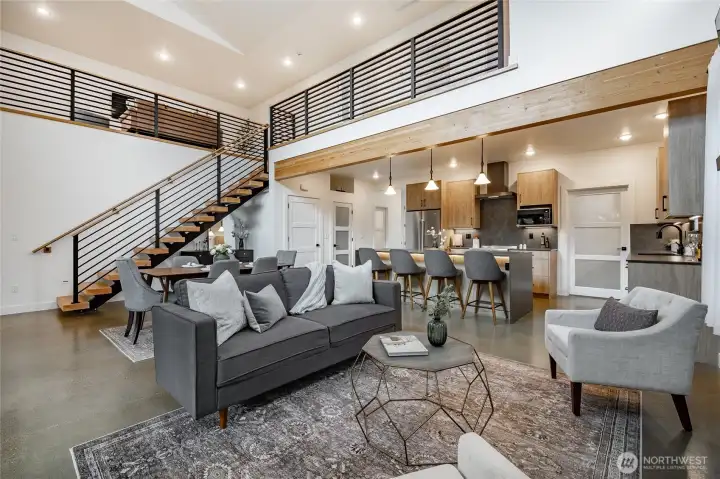 Custom interior steal railing.