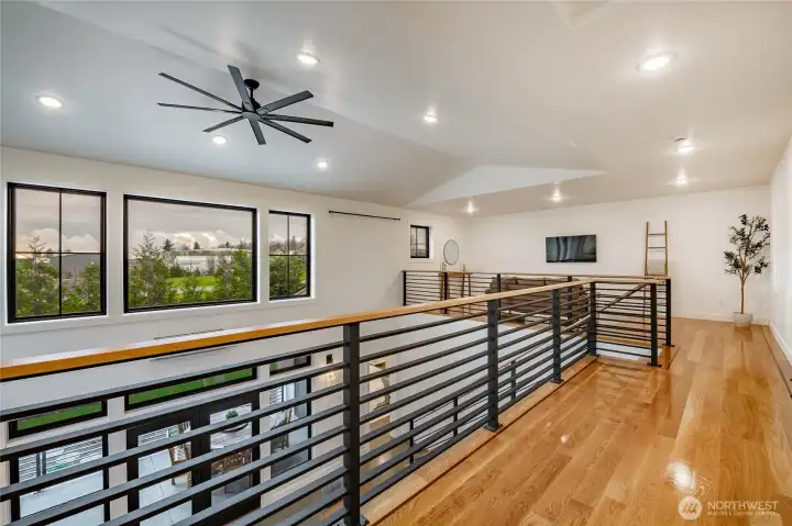 Dimmable switches installed for all lights, including bathroom vanity mirrors.