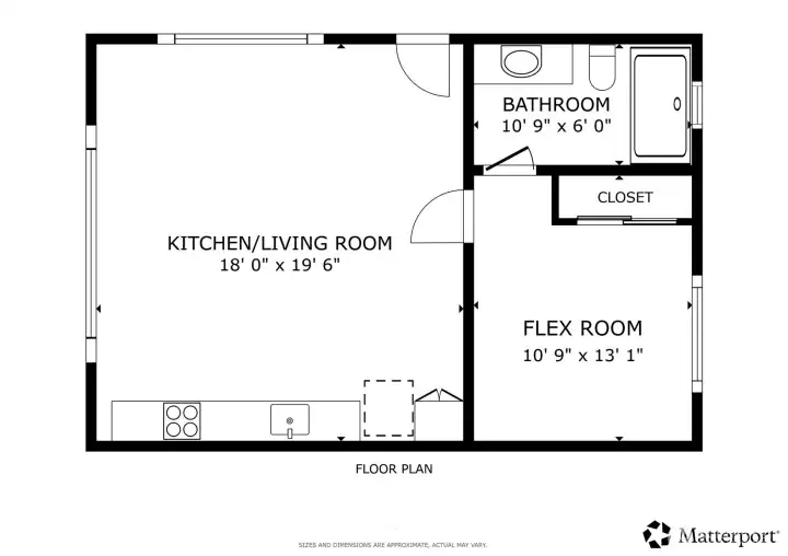 Separate Office suite/guest quarters with 2nd kitchen, 3/4 bath and flex space