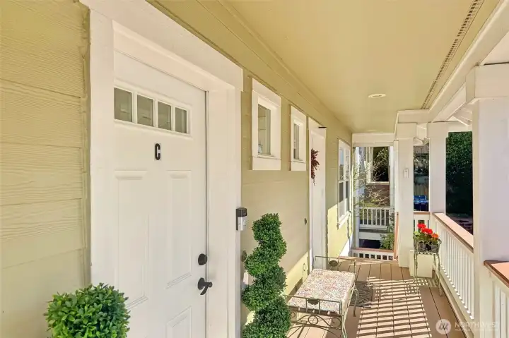 Front door of the unit