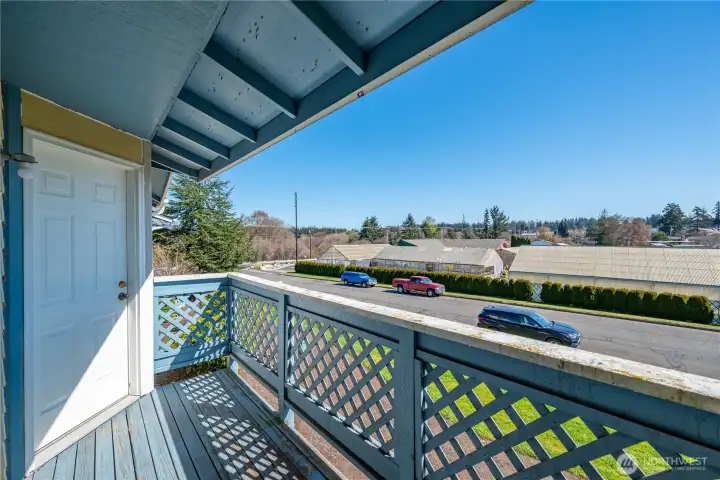 View looking East toward the town.