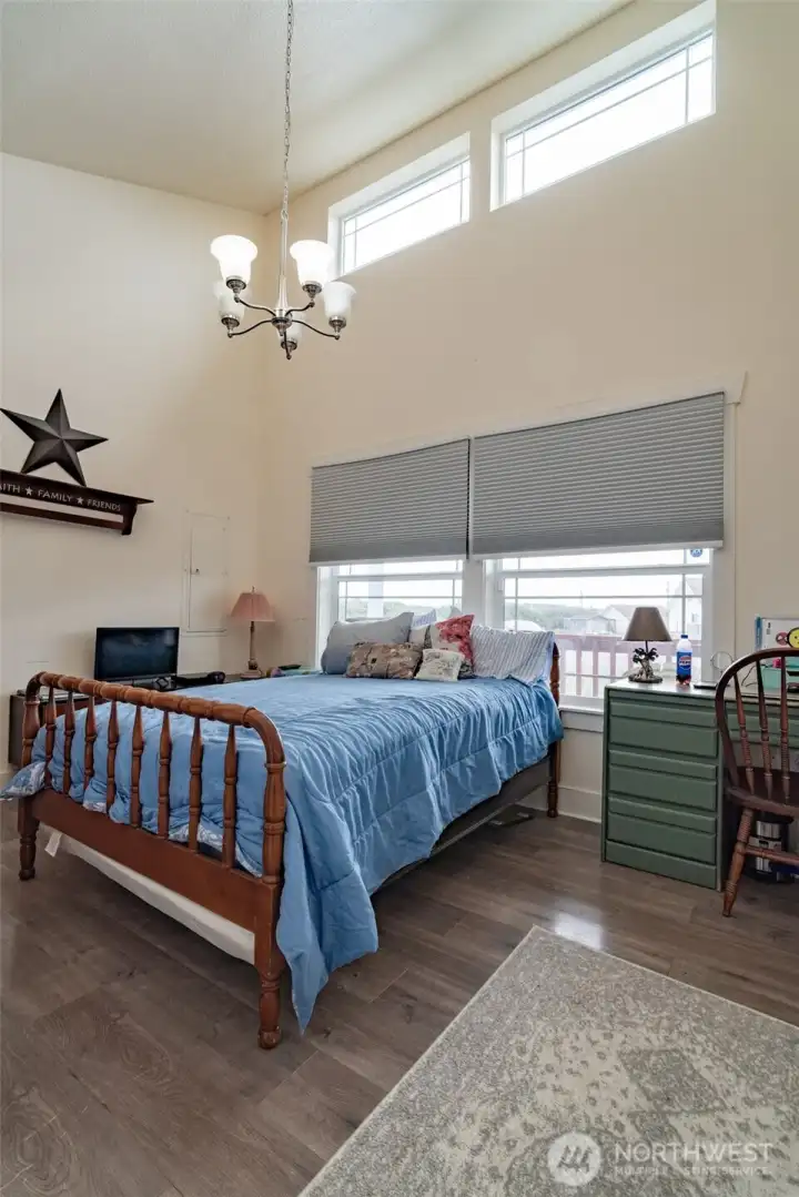 2nd bedroom view with the beautiful windows