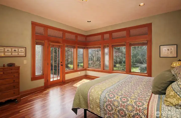 Primary bedroom connects you to nature