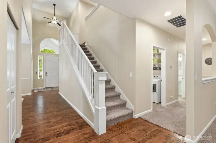 Notice the beautiful hardwood floors