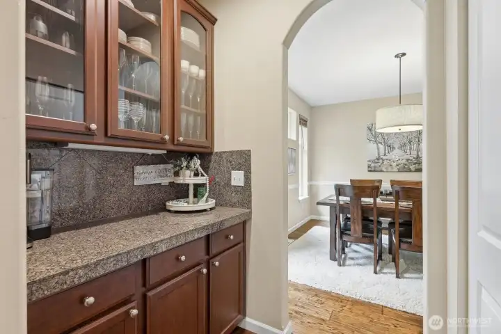 Lots of storage in the butlers pantry