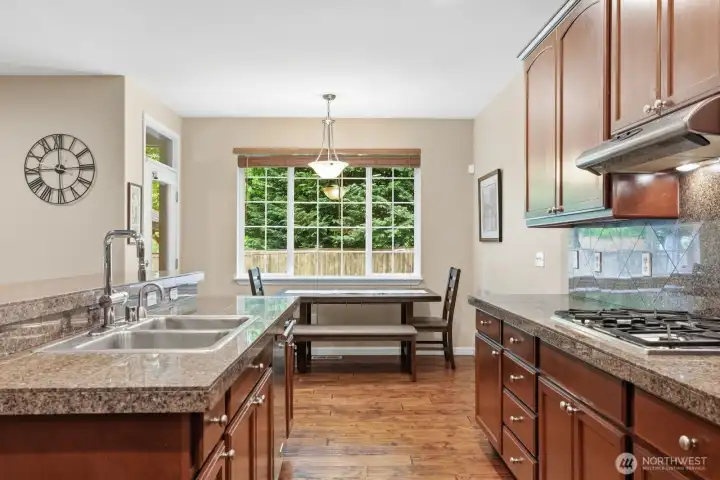 Open kitchen with lots of counter space