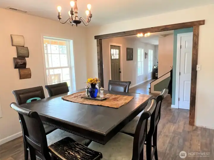 Formal dining area. Formal dining area.
