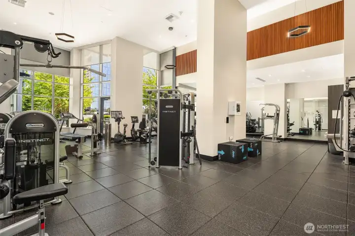 Modern and fully equipped fitness center Modern and fully equipped fitness center