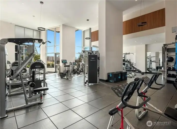 Modern and fully equipped fitness center Modern and fully equipped fitness center