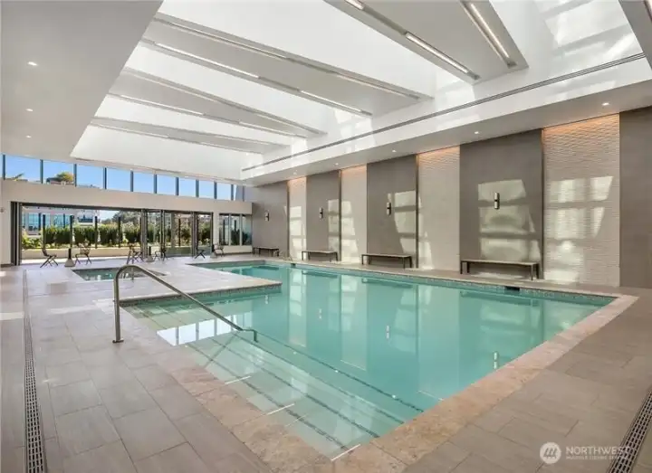 Indoor Pool with hot tub and wet and dry sauna Indoor Pool with hot tub and wet and dry sauna