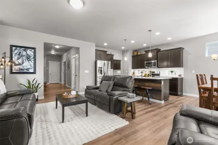 The rooms flow smoothly throughout, perfect for entertaining or daily living.