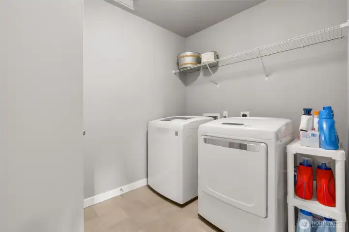 Don't worry about carrying laundry up and down the stairs, this utility room is conveniently located on the second floor!