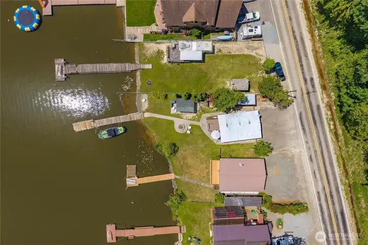 Overhead view of the cabin.