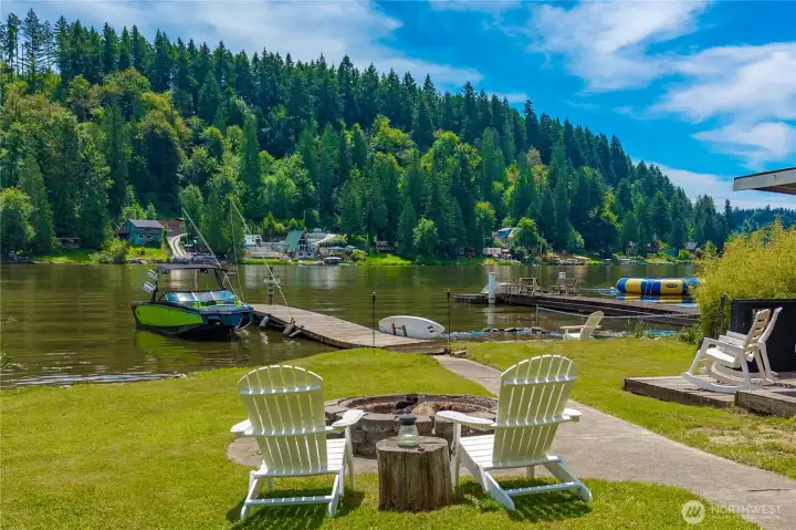 Level back yard with lots of room to entertain and make memories.