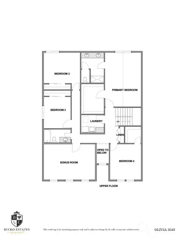 Floorplan Reversed on Lot 20 - Olivia 3049 Floorplan