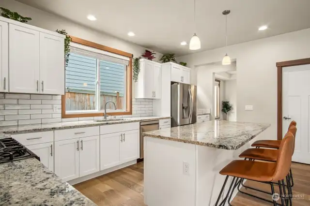 Coffee nook on other side of fridge