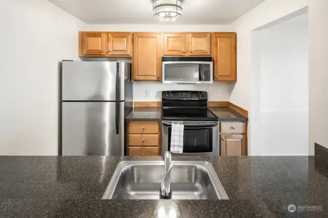 Great cabinets and storage.