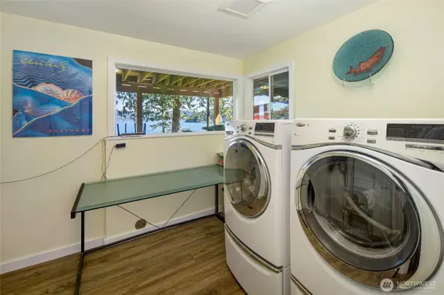 Laundry room located on lower level.