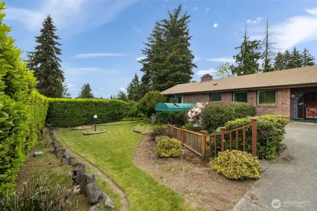 Private front yard