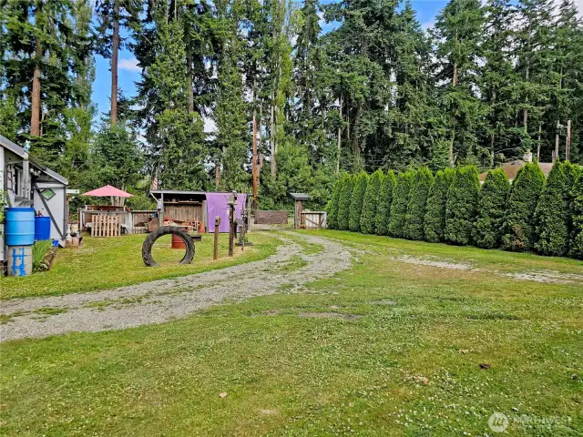The lawn has been kept tidy, and the landscaping pruned beautifully!