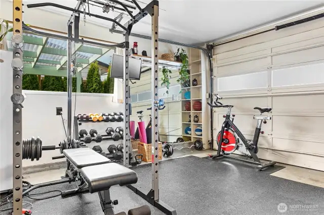 Super nice 2 car garage, plus storage above in attic space.