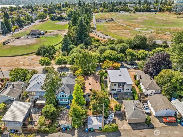 Right across the street from Maple Leaf Park! One of the best parks in the city! They have pickleball courts and a great jogging path!