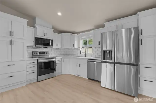 Kitchen with brand new Stainless Steel Appliances