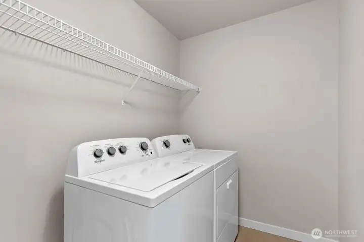 Laundry room upstairs (W/D stay).